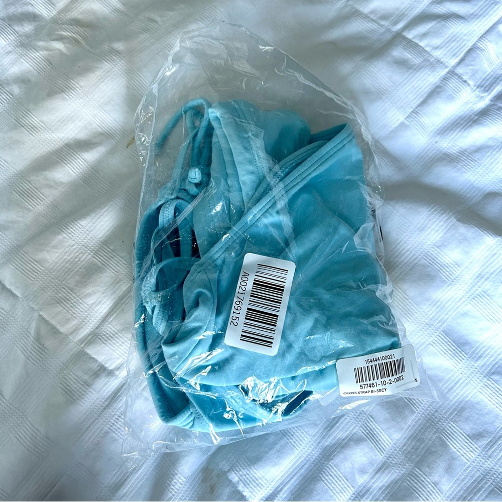 ATHLETA (SKY BLUE) Cross Strap Bikini TOP = SM | BOTTOM = MED - Picture 2 of 16